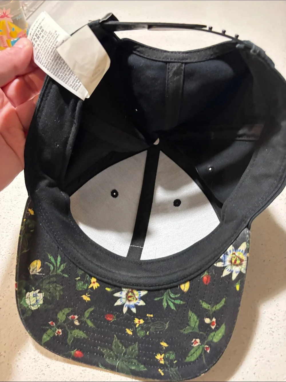 Vans Black Hat with Floral Brim